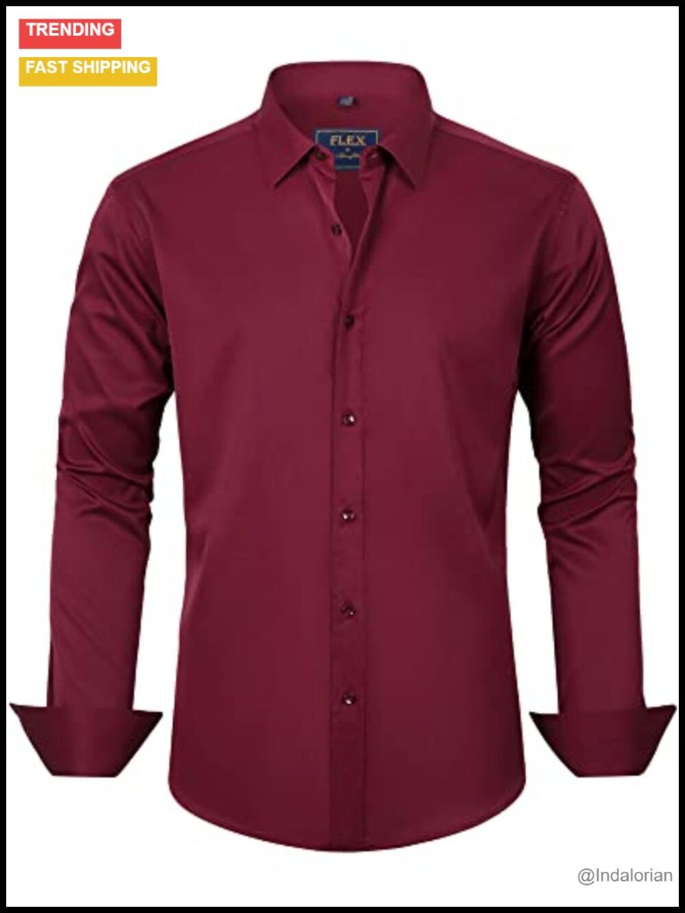Men's Stretch Wrinkle-Free Dress Shirt Long Sleeve Button Down Formal Business - Picture 1 of 6
